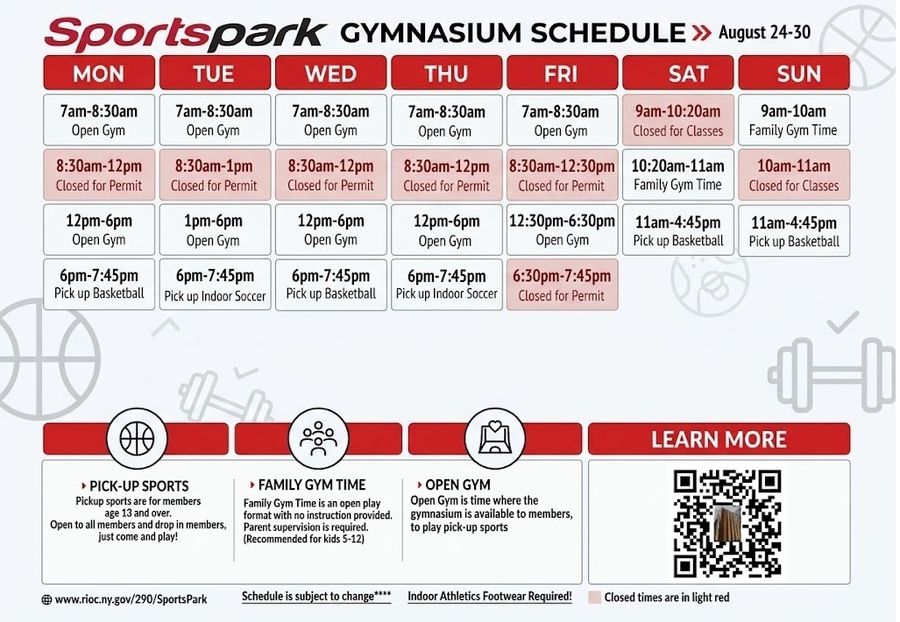Gymnasium Schedule
